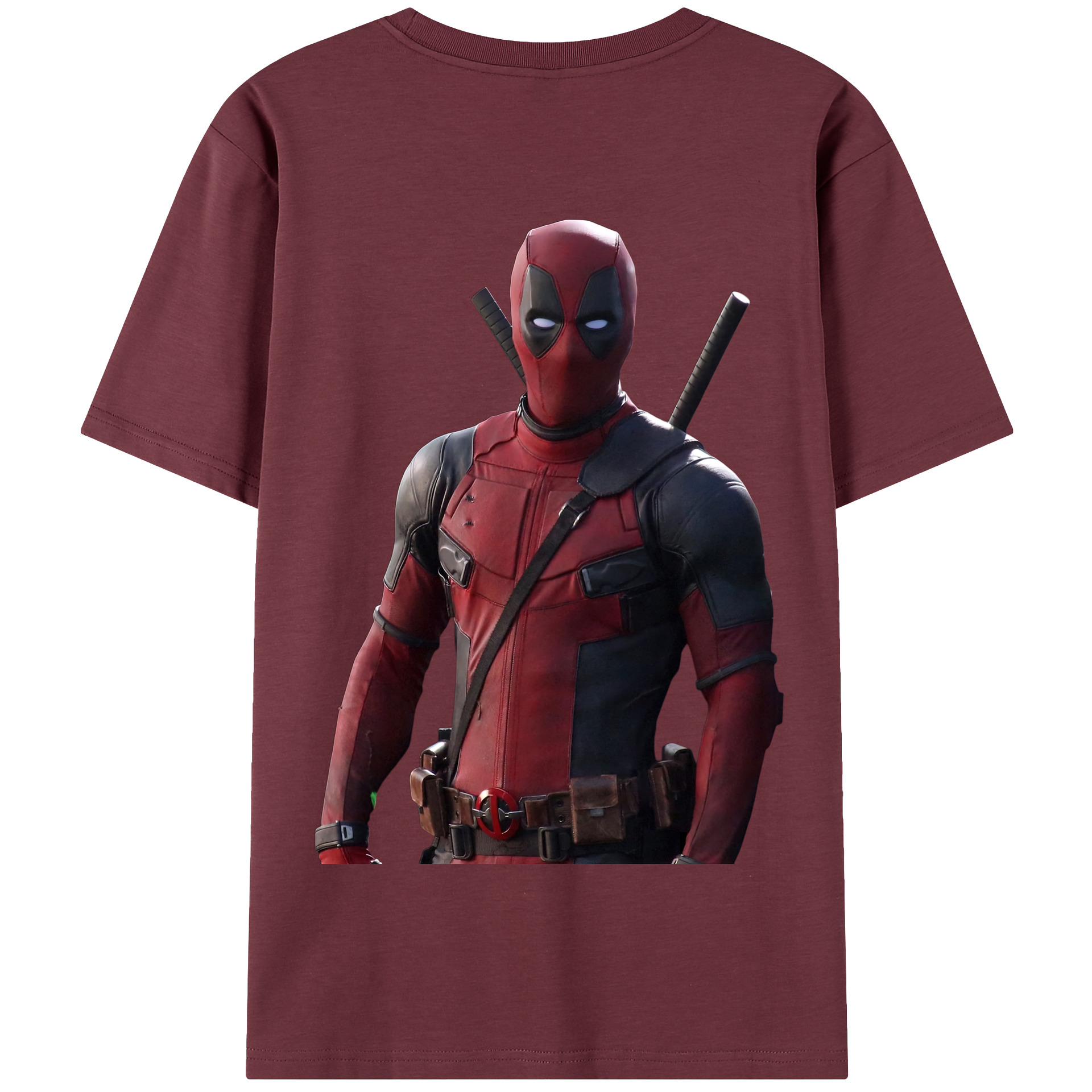 （画像用） Deadpool デッドプール 綿100％半袖Tシャツ（背面プリント）